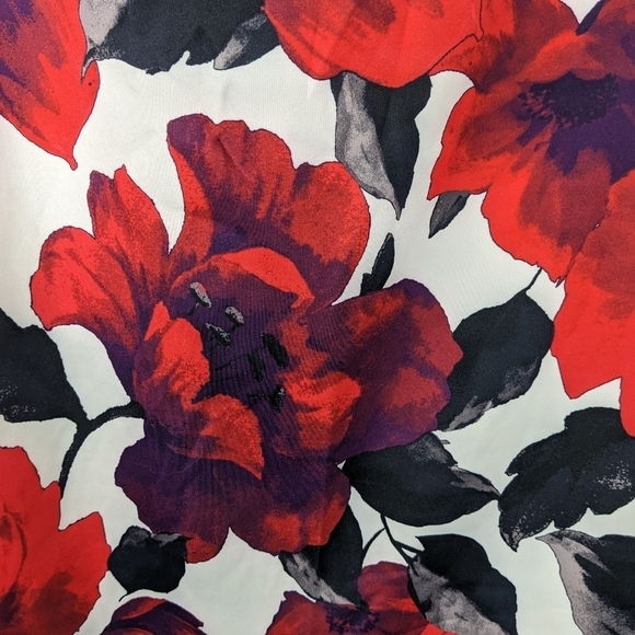 NWT B. DARLIN' Floral Rose Print Strapless Cocktail Dress - Picture 5 of 10